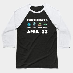 earth day april 22 Baseball T-Shirt